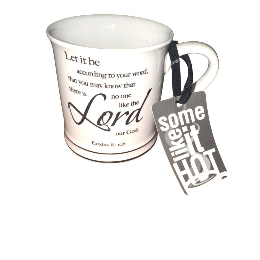 Inspirational Christian Ceramic Mug With Bible Verse Exodus 8:10b Let It Be Micr